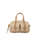 Beige Saddle Shoulder Bag