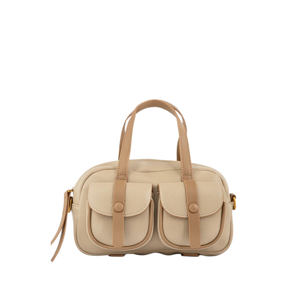 Beige Saddle Shoulder Bag