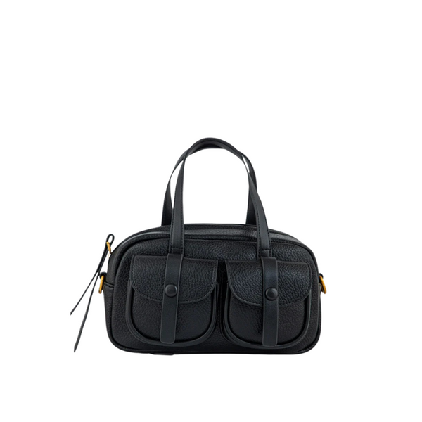 Black Saddle Shoulder Bag