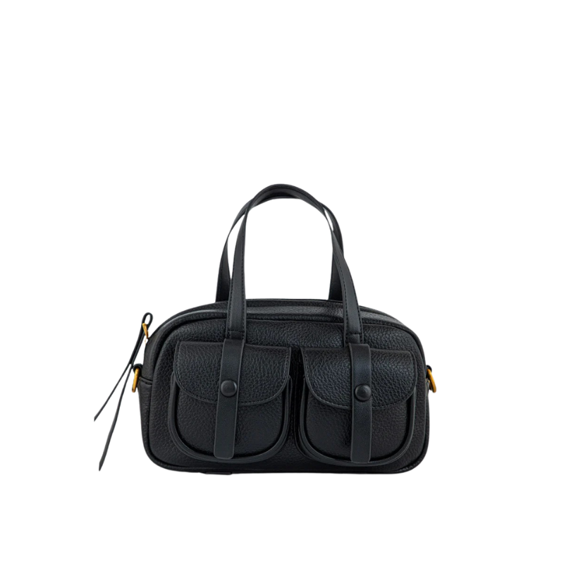 Black Saddle Shoulder Bag