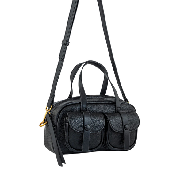 Black Saddle Shoulder Bag